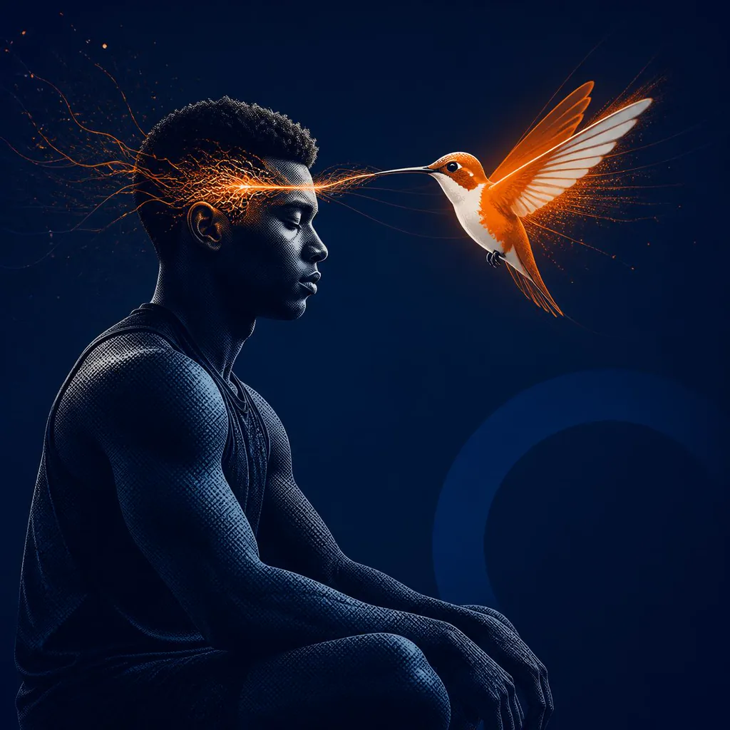 Atleta em foco com ativação neural — Método DCMA